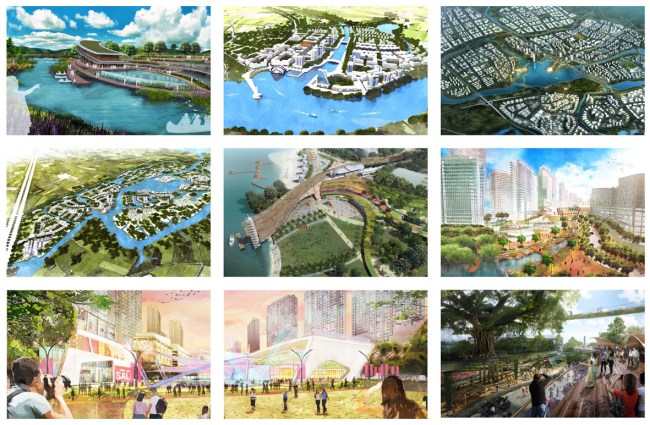 Một số dự án thiết kế do tôi thực hiện tại châu Á. Bốn trong số các quy hoạch/thiết kế đô thị mà tôi thực hiện giờ đây có thể nhìn thấy trên Google Maps.