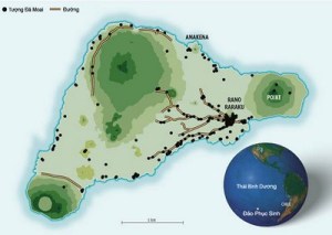 Vị trí đảo Phục Sinh trong Thái Bình Dương