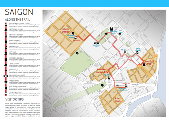 Đề xuất tuyến đi bộ trong trung tâm Tp.HCM của SLAB - Dự án đã được UBND Tp.HCM phê duyệt năm 2011 nhưng bị đình trệ tới nay